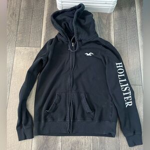 hollister, zip up sweater with hood